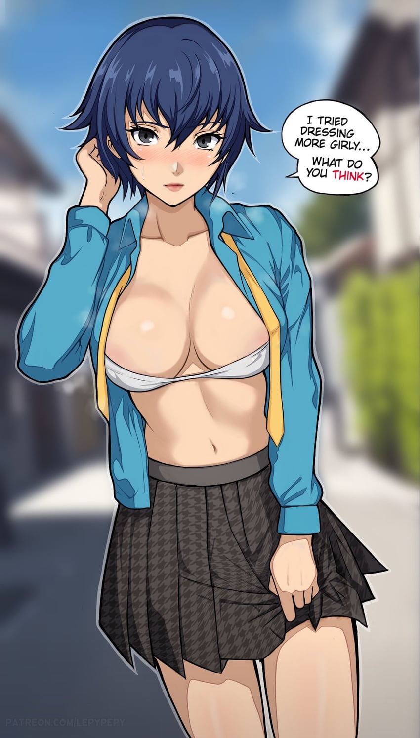 shirogane naoto (persona and 1 more) drawn by lepypepy
