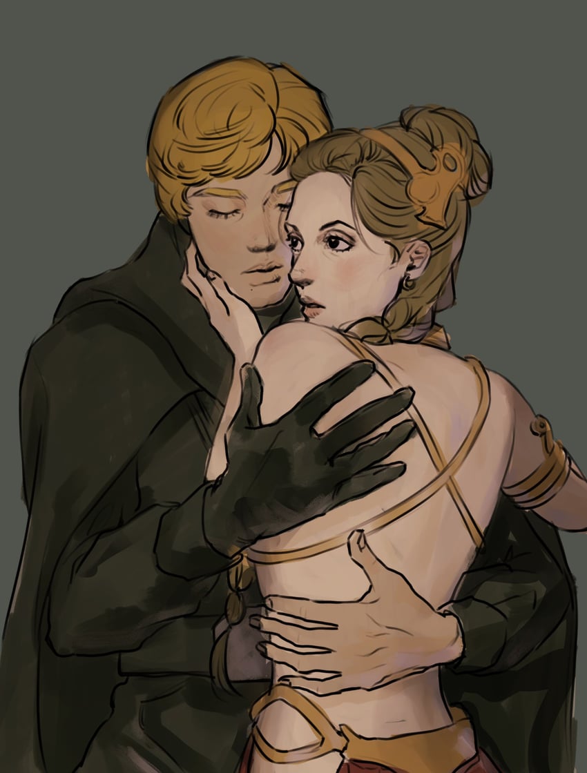 princess leia, luke skywalker, and huttslayer leia (star wars and 1 more) drawn by 2sunoftatooine