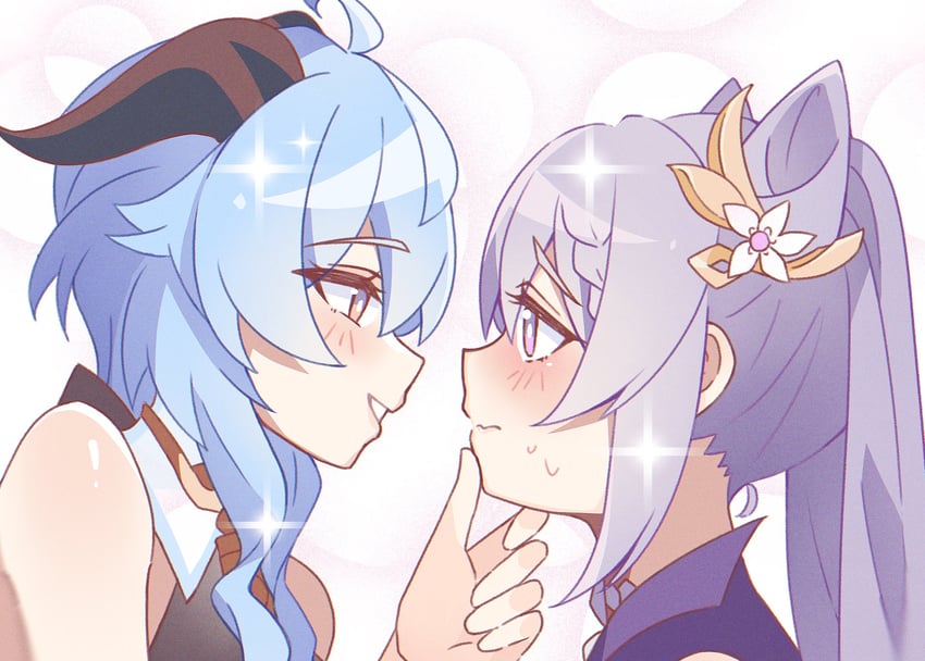 ganyu and keqing (genshin impact) drawn by wu_qin_(gyxx_04)