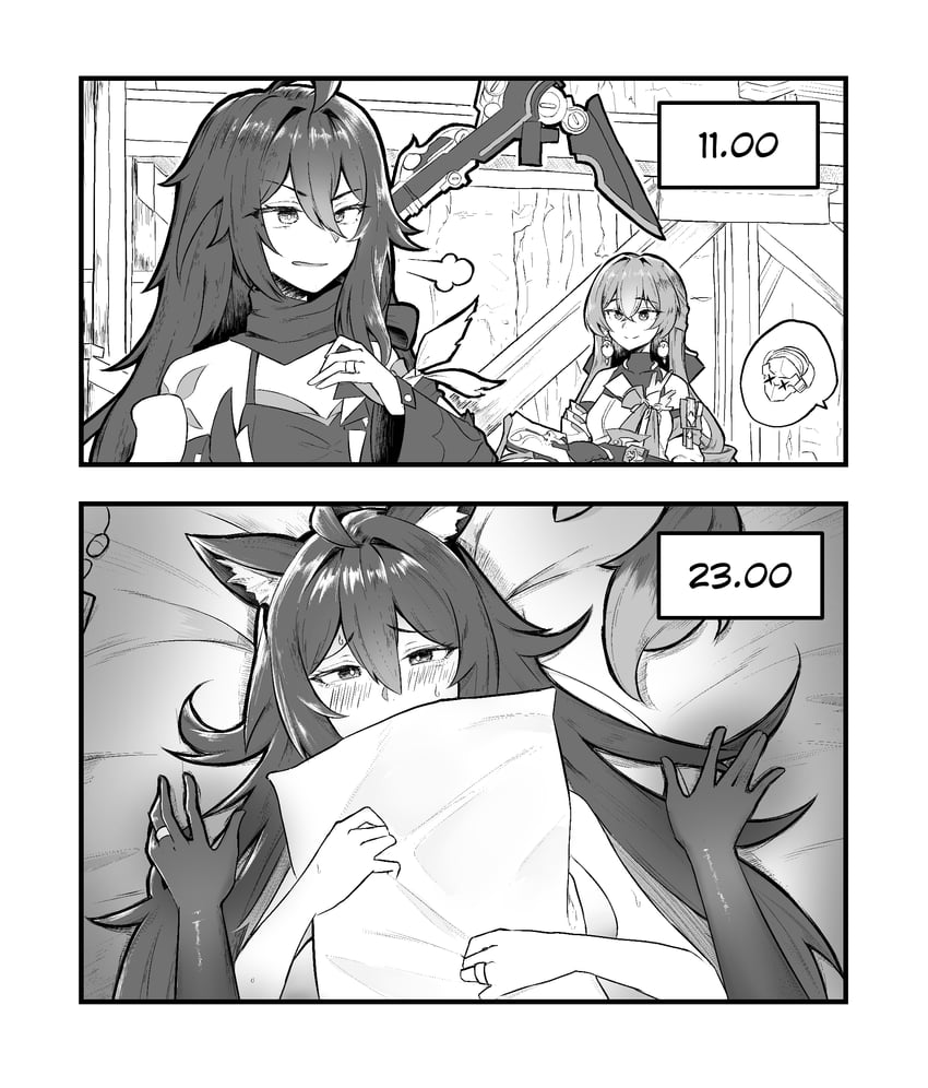 bronya rand and seele (honkai and 1 more) drawn by shuiro0z