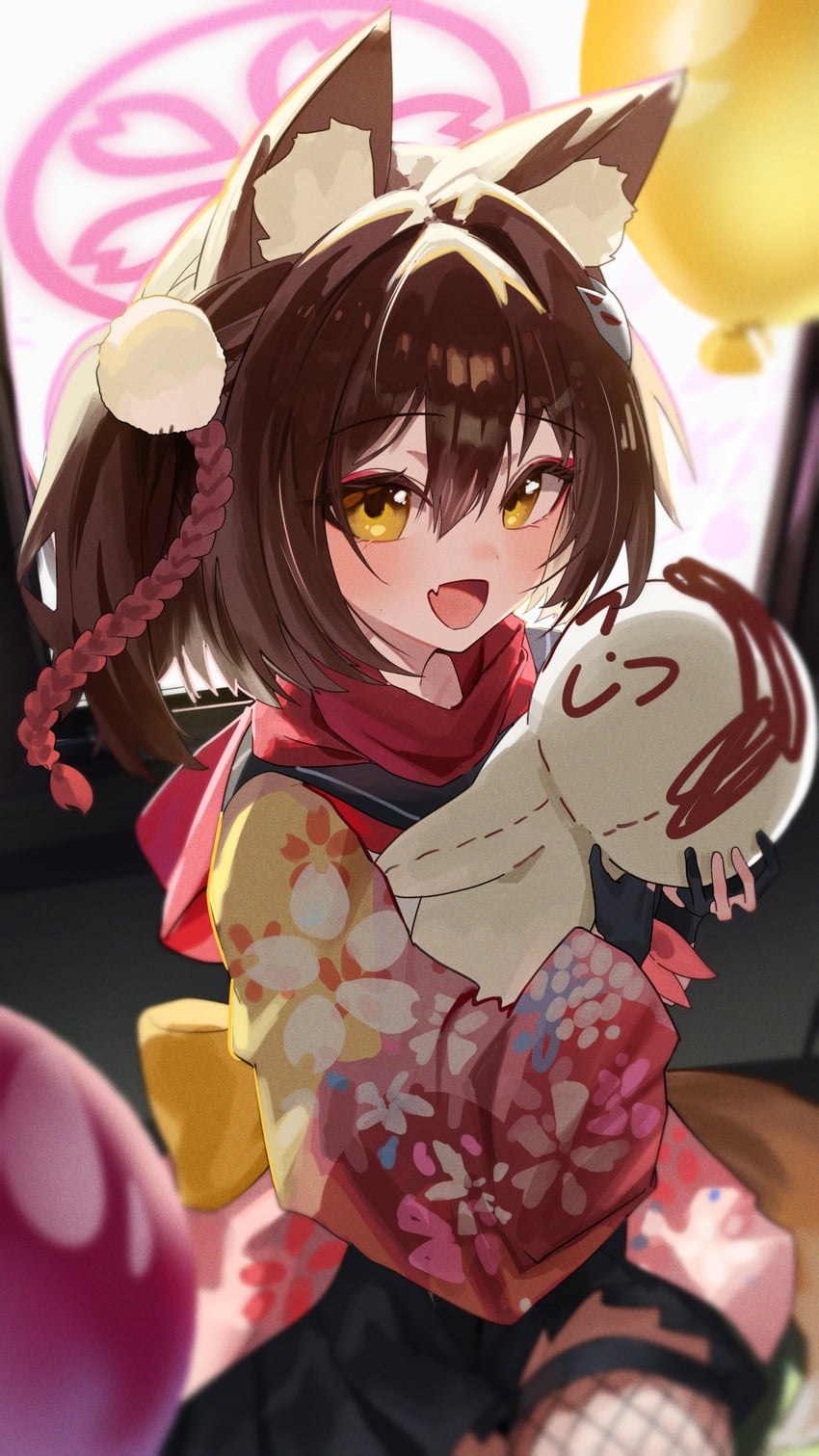 sensei, doodle sensei, and izuna (blue archive) drawn by kinamono8481