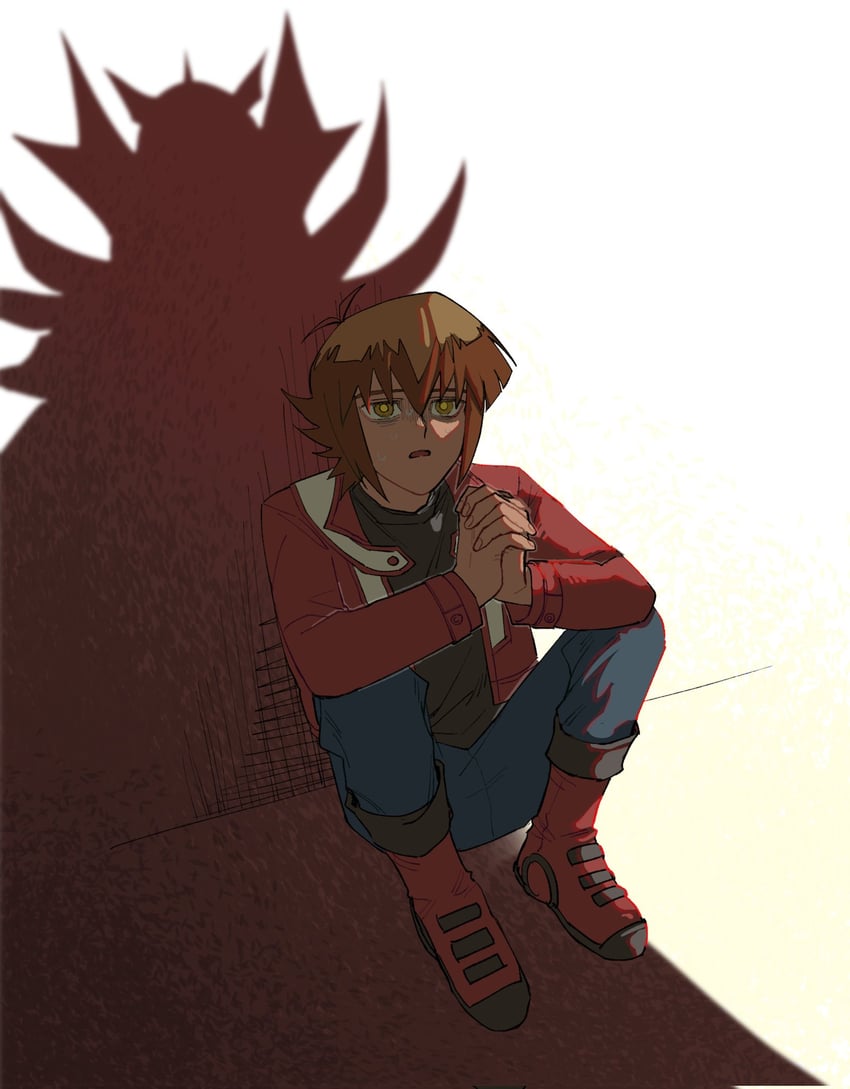 yuki judai and supreme king (yu-gi-oh! and 1 more) drawn by tawashipurin