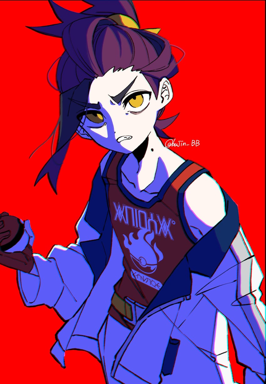 kieran (pokemon and 1 more) drawn by bujin_bb