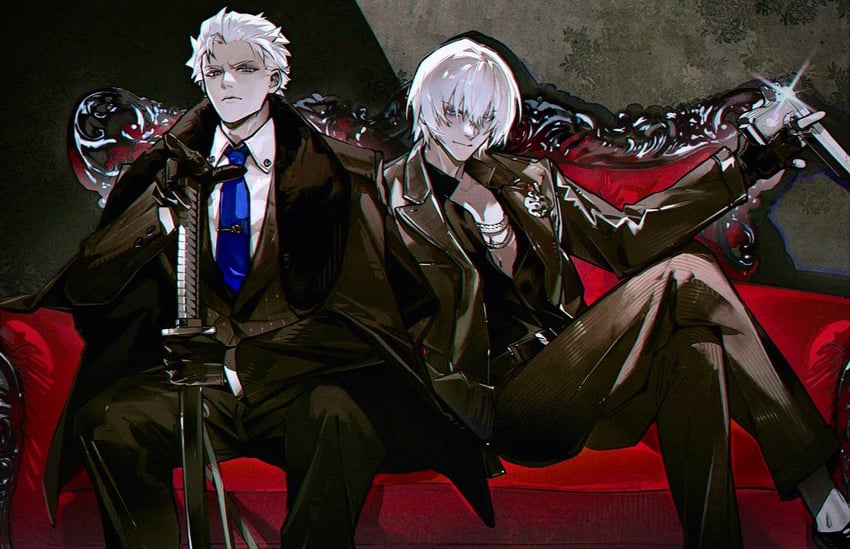 dante and vergil (devil may cry and 1 more) drawn by www_(1184187582)