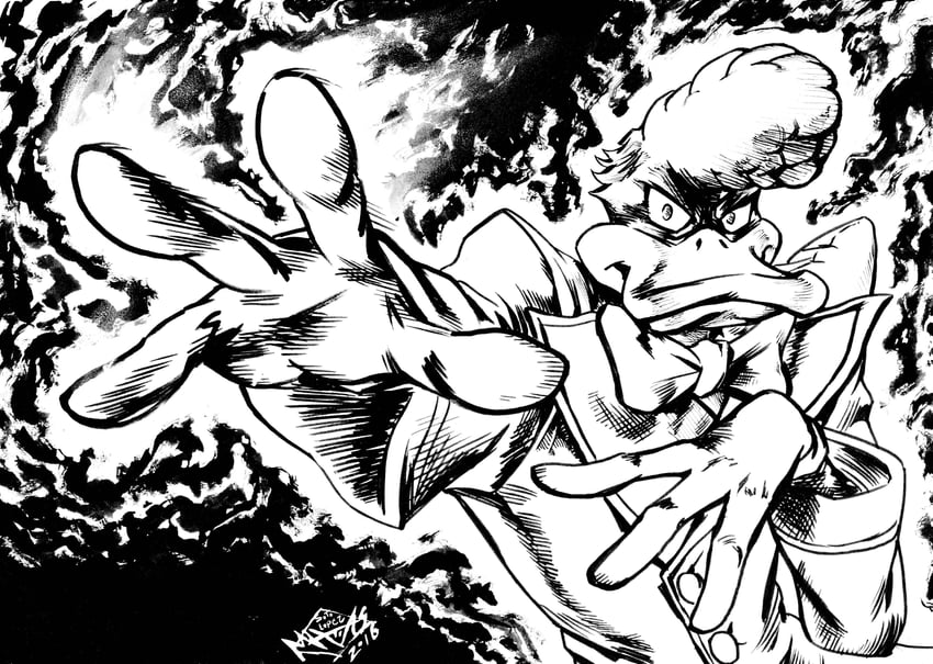 daffy duck (jojo no kimyou na bouken and 1 more) drawn by matias_soto_lopez