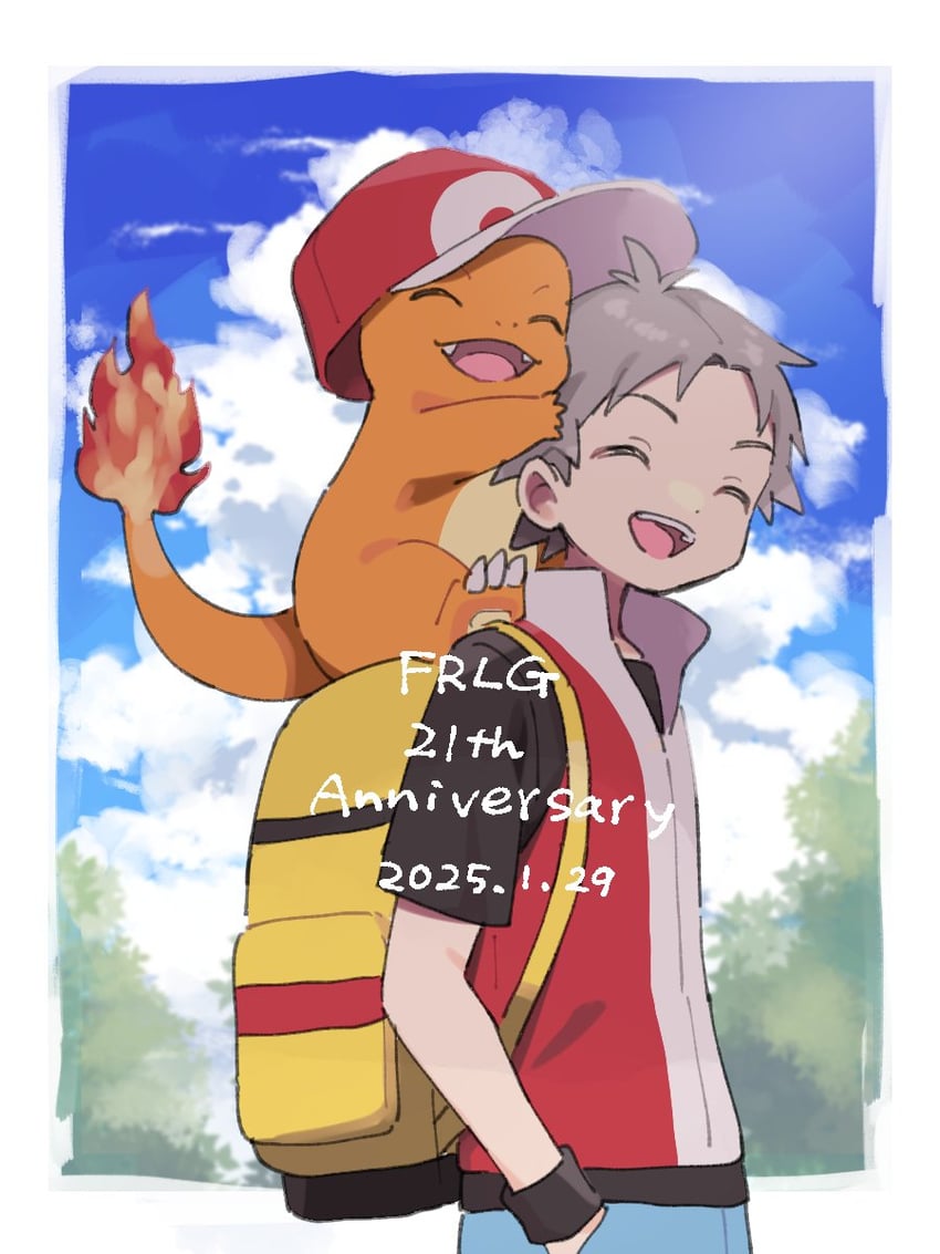 red and charmander (pokemon and 1 more) drawn by pumpkinpan