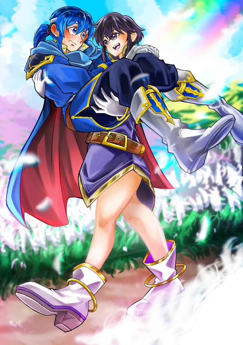 seliph and larcei (fire emblem and 1 more) drawn by ya-don