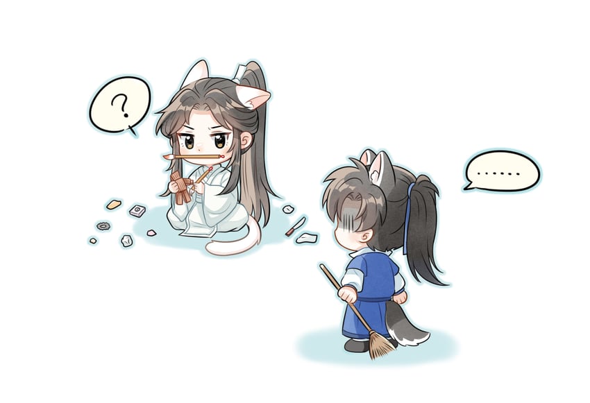 chu wanning and mo ran (erha he ta de bai mao shizun) drawn by chizuko_(4144768)