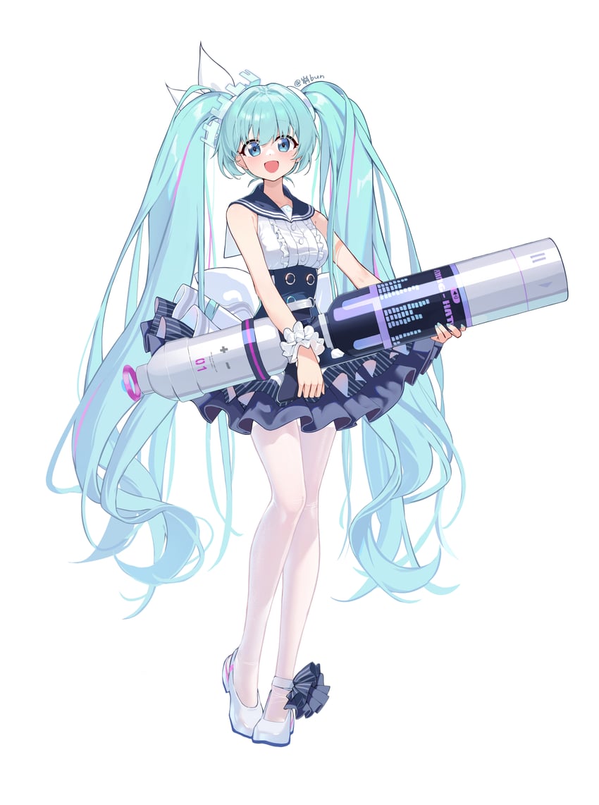 hatsune miku (blue archive and 1 more) drawn by xintianou