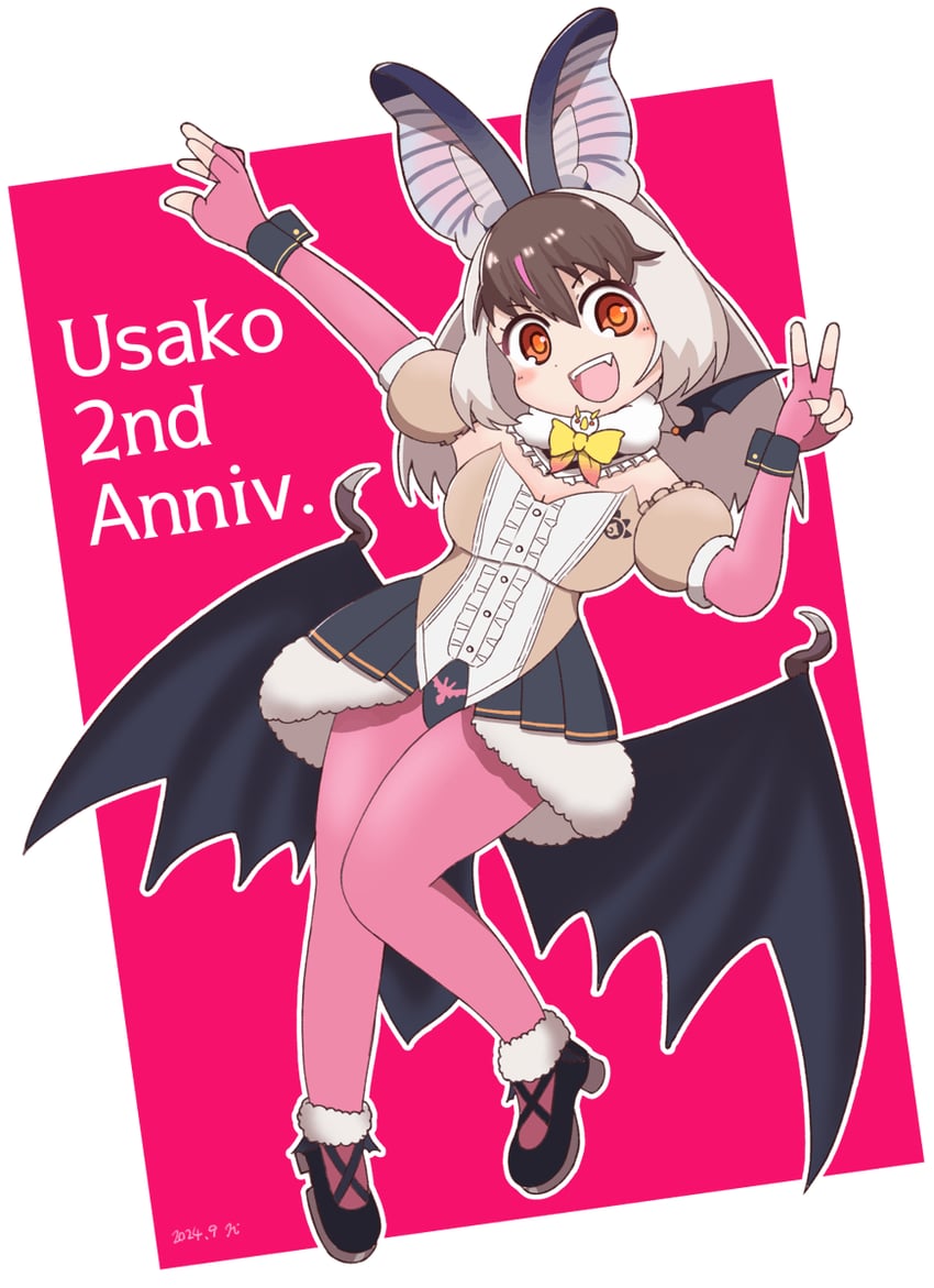 brown long-eared bat (kemono friends and 1 more) drawn by hissaa_(hisser)