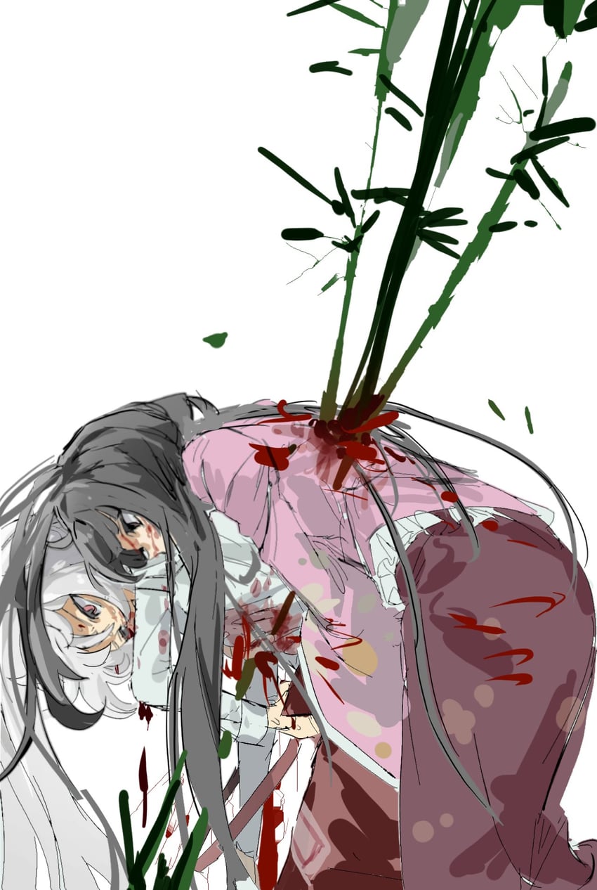 fujiwara no mokou and houraisan kaguya (touhou) drawn by sesmkun