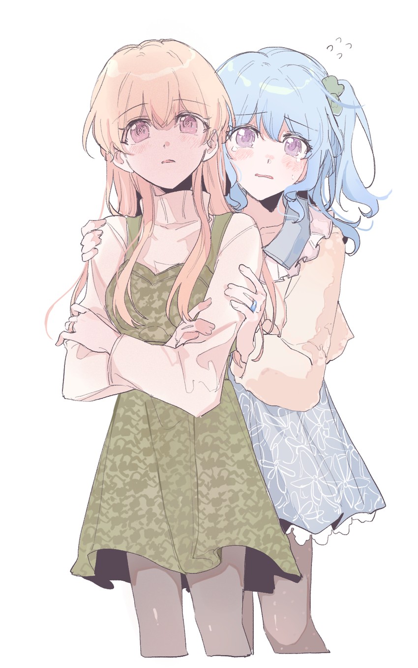 matsubara kanon and shirasagi chisato (bang dream!) drawn by kyudoli
