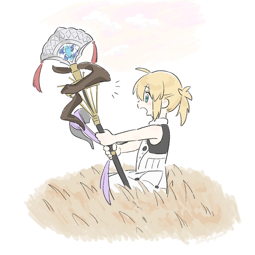 artoria pendragon and artoria caster (fate and 1 more) drawn by shayubi