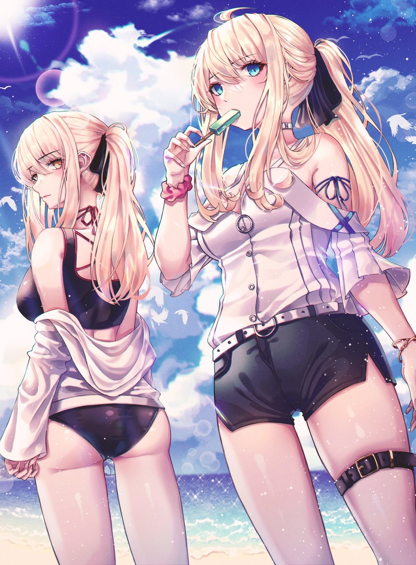 artoria pendragon, saber, and saber alter (fate and 1 more) drawn by domi_(hongsung0819)