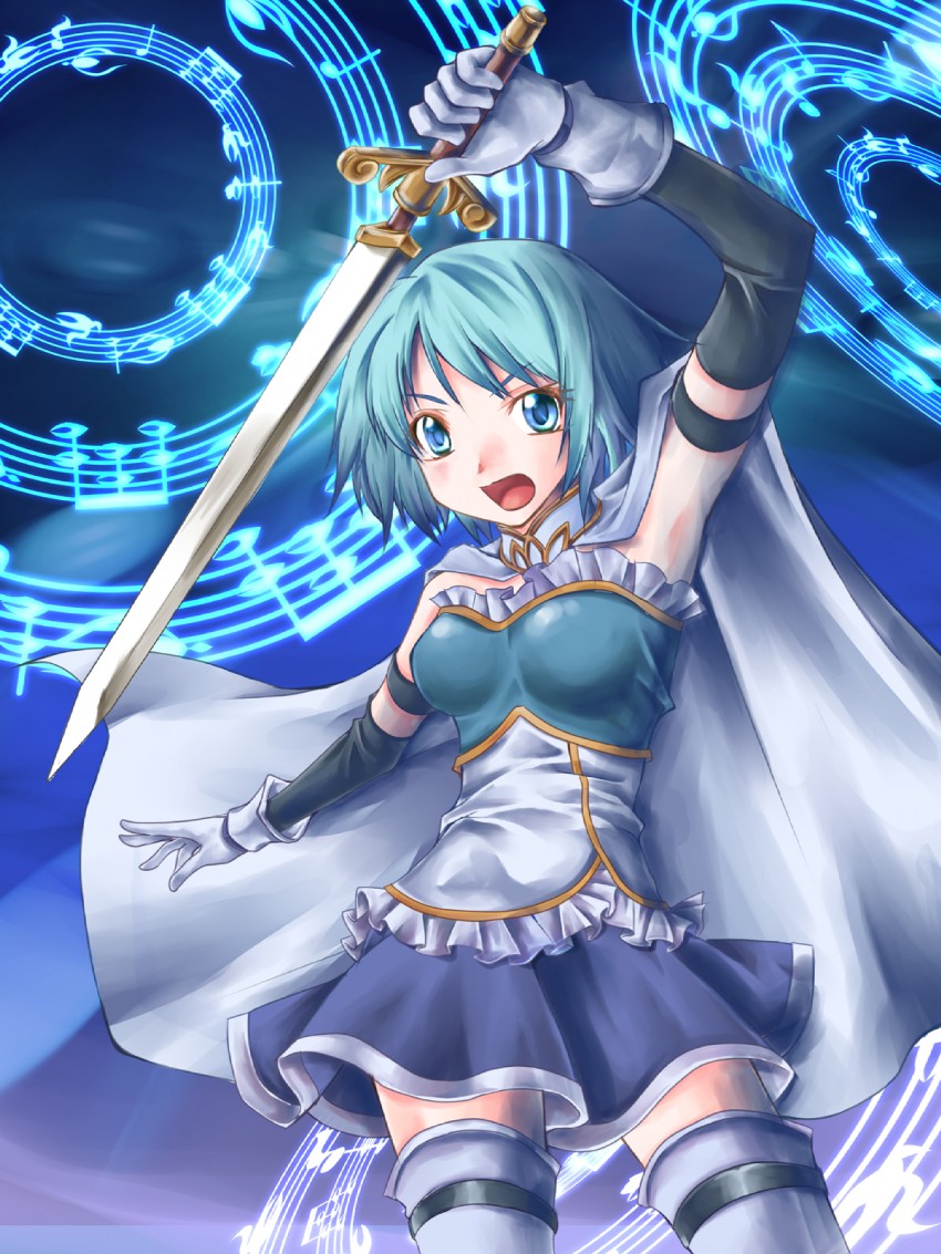 miki sayaka (mahou shoujo madoka magica) drawn by izumi_akane