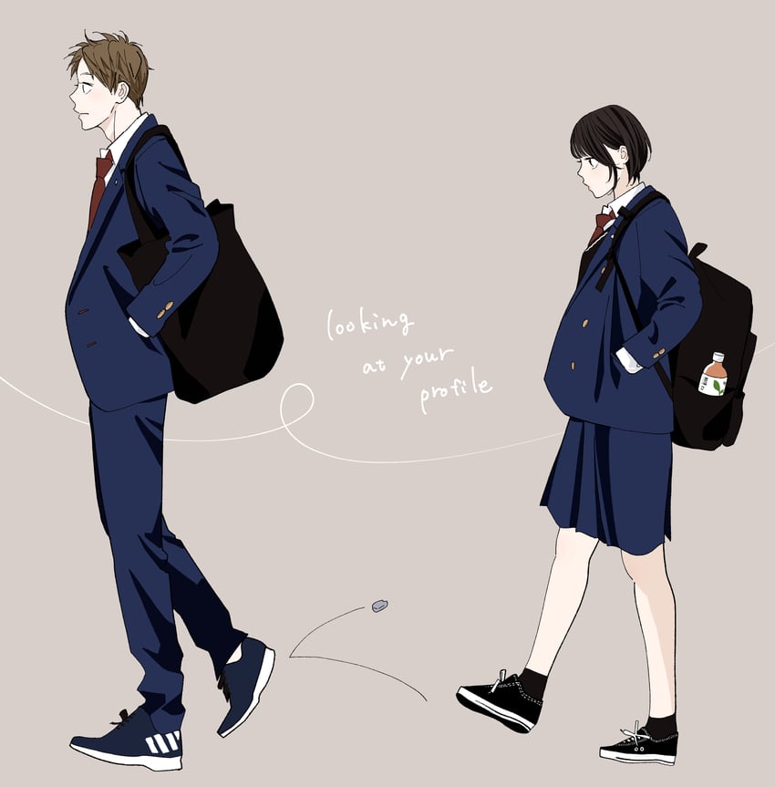 mori hikari and ootani shintarou (kimi no yokogao wo miteita) drawn by ichinohe_rumi