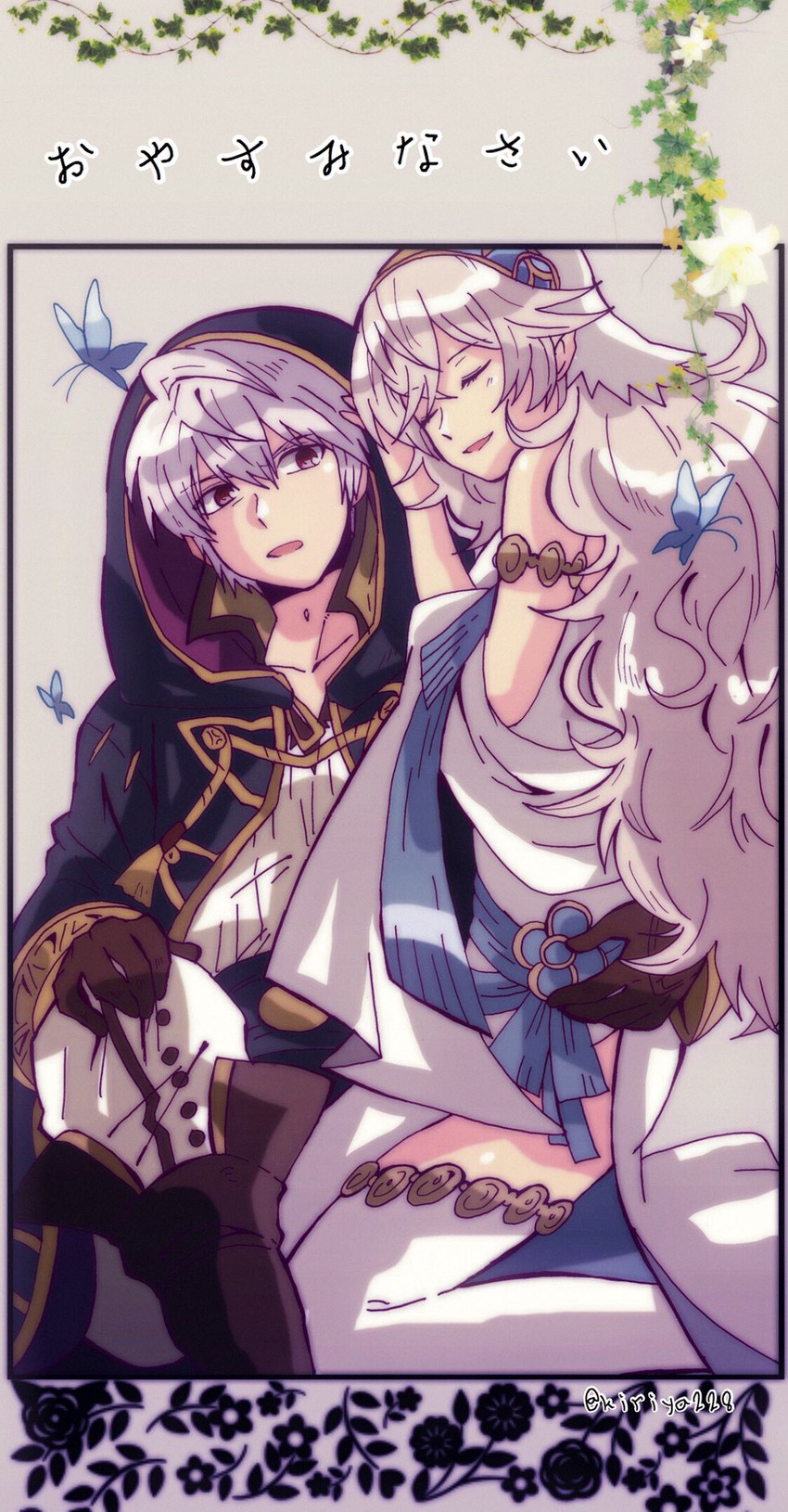male robin and female corrin (fire emblem and 3 more) drawn by kiriya_(552260)
