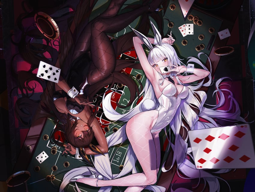 noir and blanc (goddess of victory: nikke) drawn by jin_jian