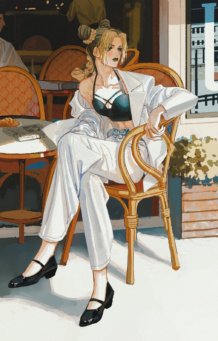 kujo jolyne (jojo no kimyou na bouken and 1 more) drawn by weibo_7115501297