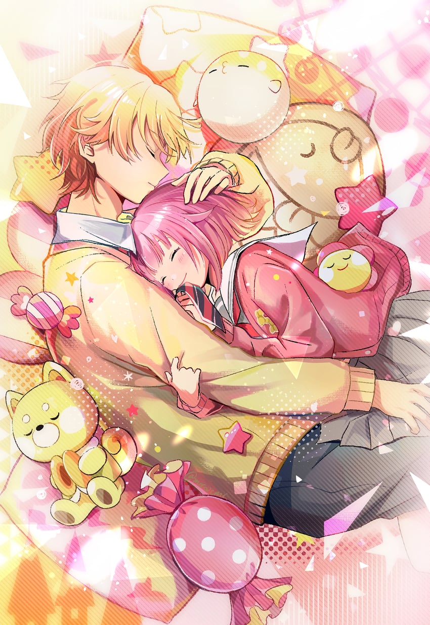 ootori emu and tenma tsukasa (project sekai) drawn by momomo_(m0_3)