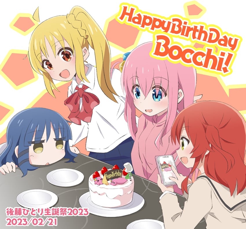gotoh hitori, kita ikuyo, ijichi nijika, and yamada ryo (bocchi the rock!) drawn by n88_colpla