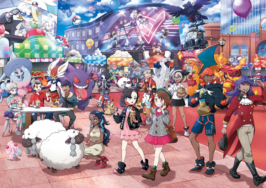 marnie, gloria, leon, raihan, rotom, and 31 more (pokemon and 1 more)