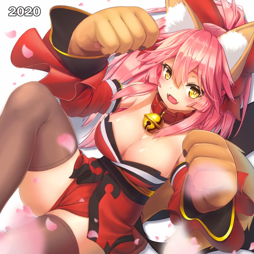 tamamo and tamamo cat (fate and 1 more) drawn by kaffeinman