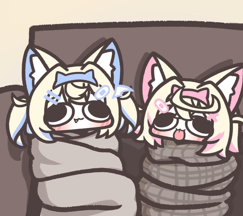 fuwawa abyssgard and mococo abyssgard (hololive and 1 more) drawn by miyaoo1224