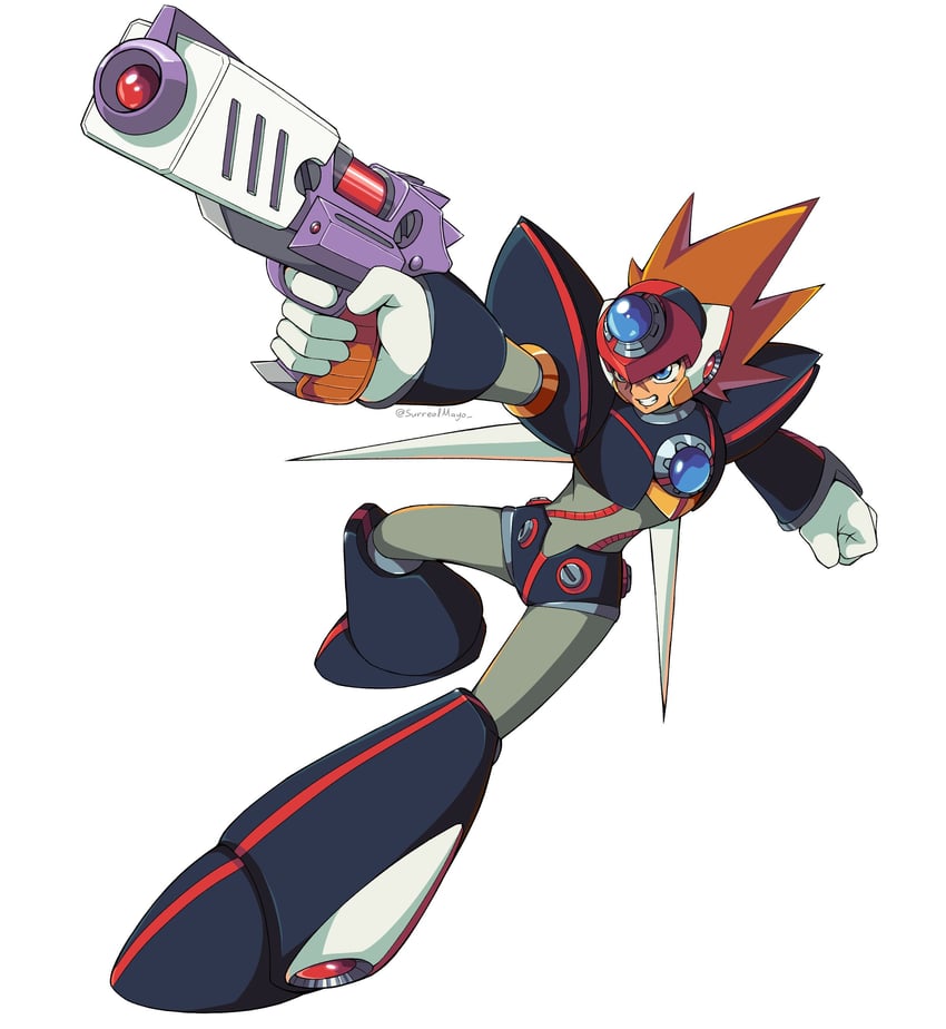 axl (mega man and 1 more) drawn by surrealmason
