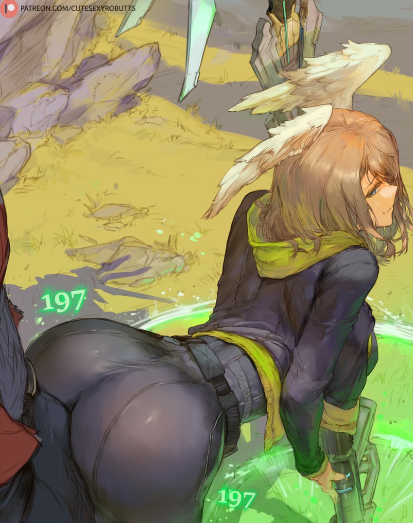 eunie and noah (xenoblade chronicles and 1 more) drawn by cutesexyrobutts