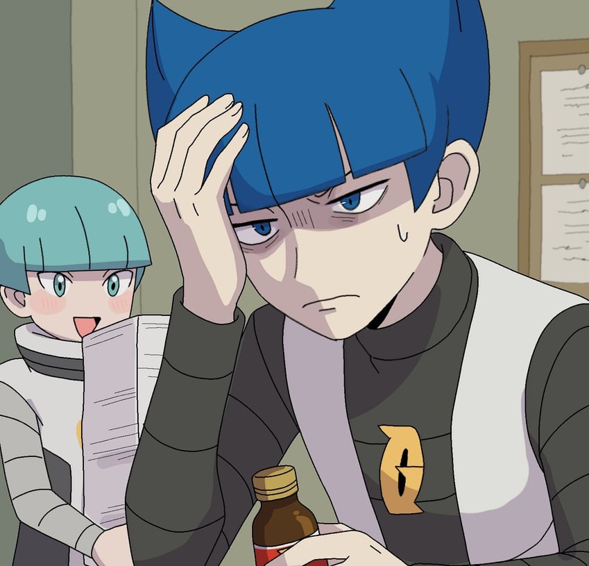 saturn and team galactic grunt (pokemon and 1 more) drawn by nakikot_t