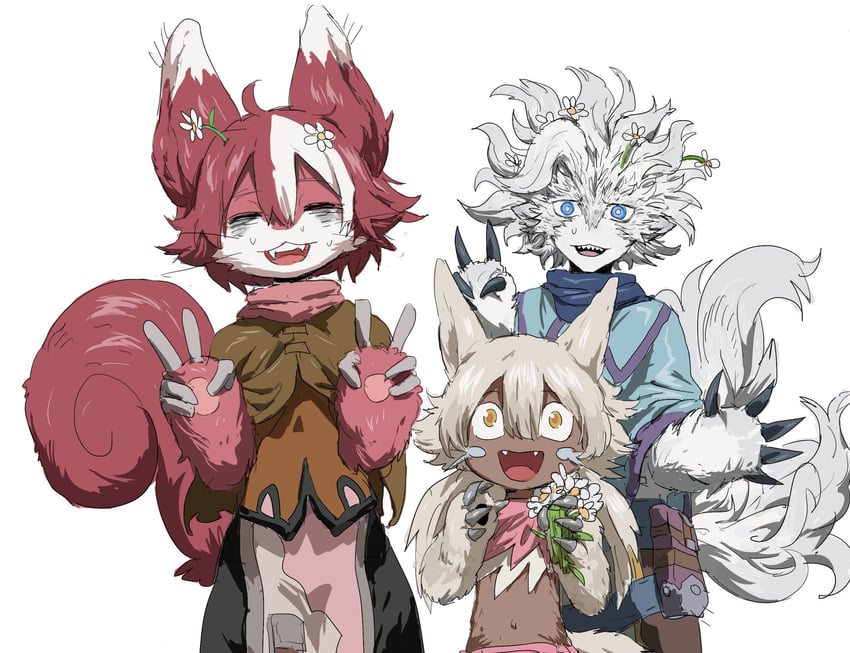 vueko, belafu, and irumyuui (made in abyss) drawn by xiaopizi32439