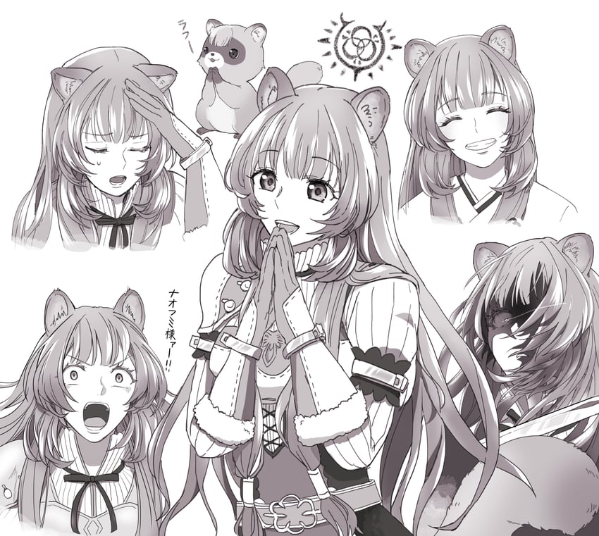 raphtalia and raph-chan (tate no yuusha no nariagari) drawn by taku0_paripori