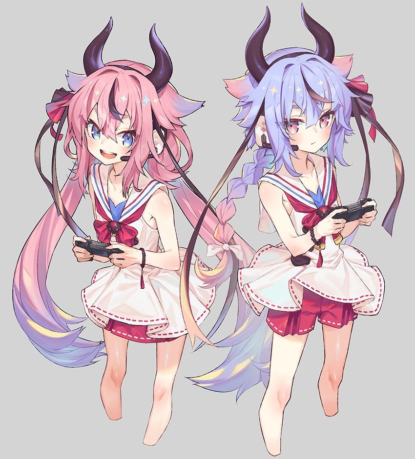 meika hime and meika mikoto (vocaloid and 1 more) drawn by yamamomo_(plank)