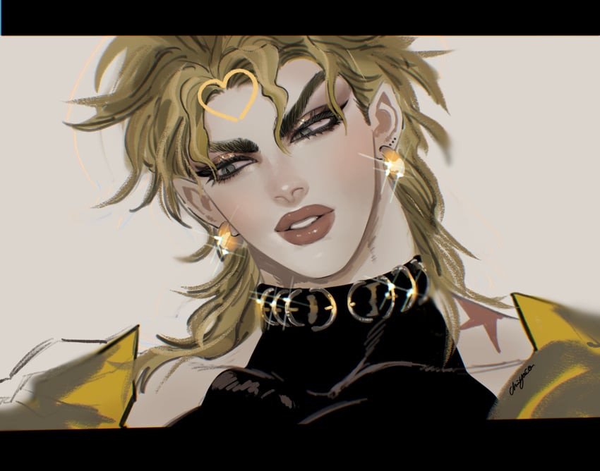 dio brando (jojo no kimyou na bouken and 1 more) drawn by chlyaco