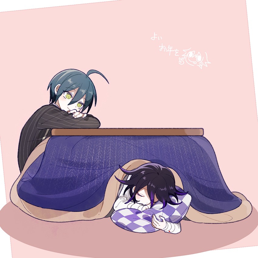 oma kokichi and saihara shuichi (danganronpa and 1 more) drawn by 1202_koge