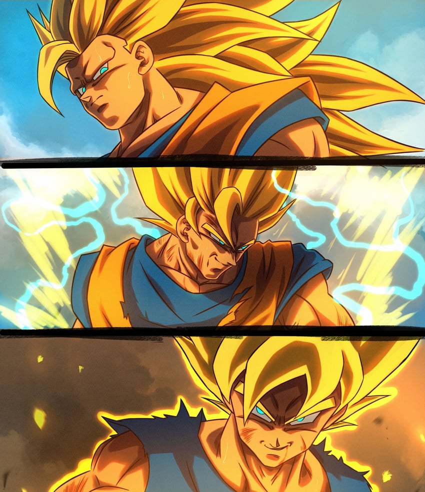 son goku (dragon ball and 1 more) drawn by ch_nadhir