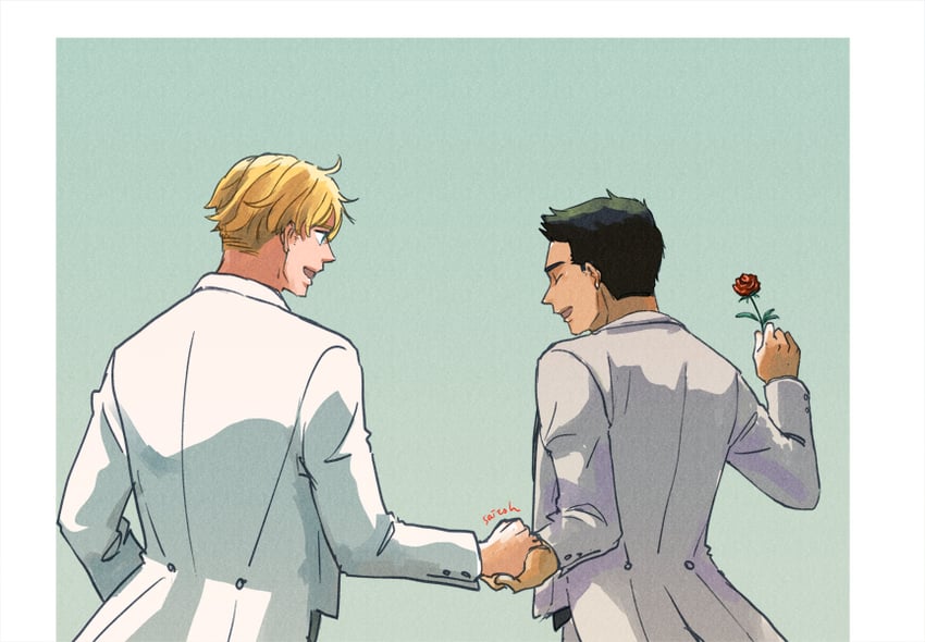 ao isami and lewis smith (yuuki bakuhatsu bang bravern) drawn by saketoba_dd