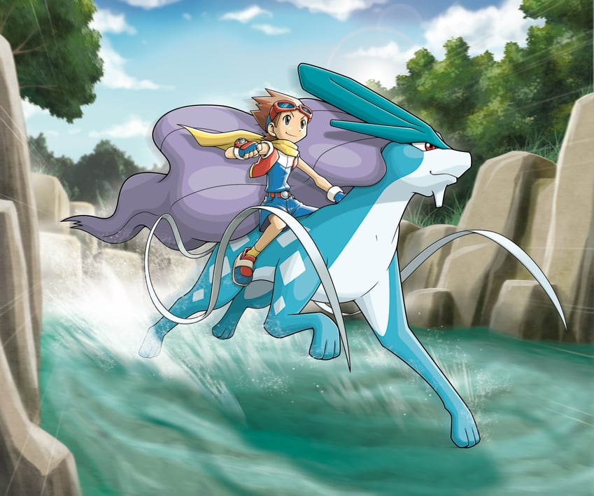 suicune and ben (pokemon and 2 more) drawn by saitou_kouki