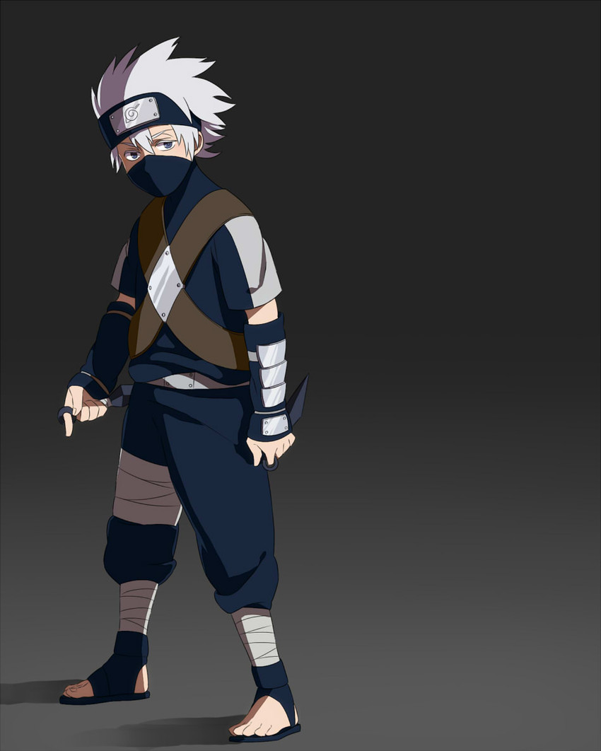 hatake kakashi (naruto and 1 more) drawn by hakisutebox