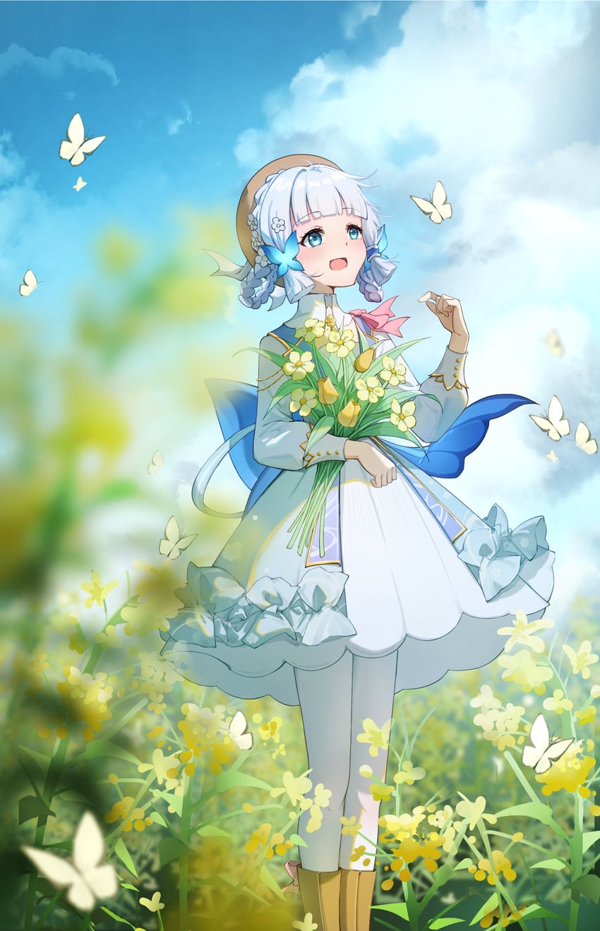 kamisato ayaka (genshin impact) drawn by midori_(user_jtzt8357)