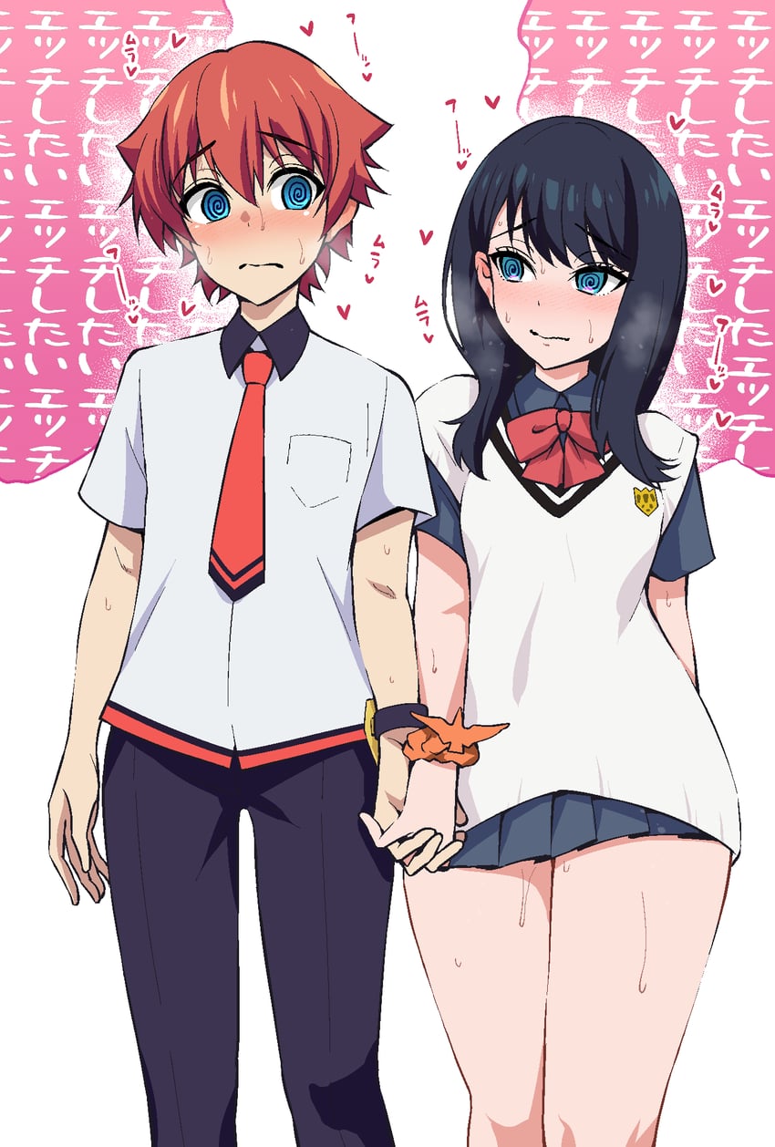 takarada rikka and hibiki yuuta (gridman universe and 1 more) drawn by ankoman
