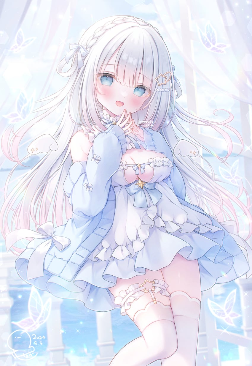 shiroha nemu (indie virtual youtuber) drawn by omochi_monaka