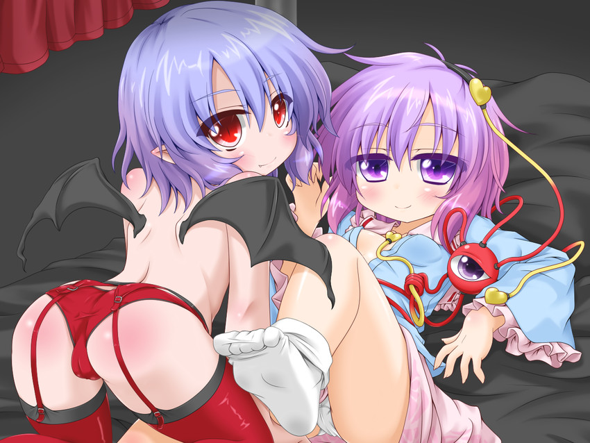 remilia scarlet and komeiji satori (touhou) drawn by oden_(th-inaba)