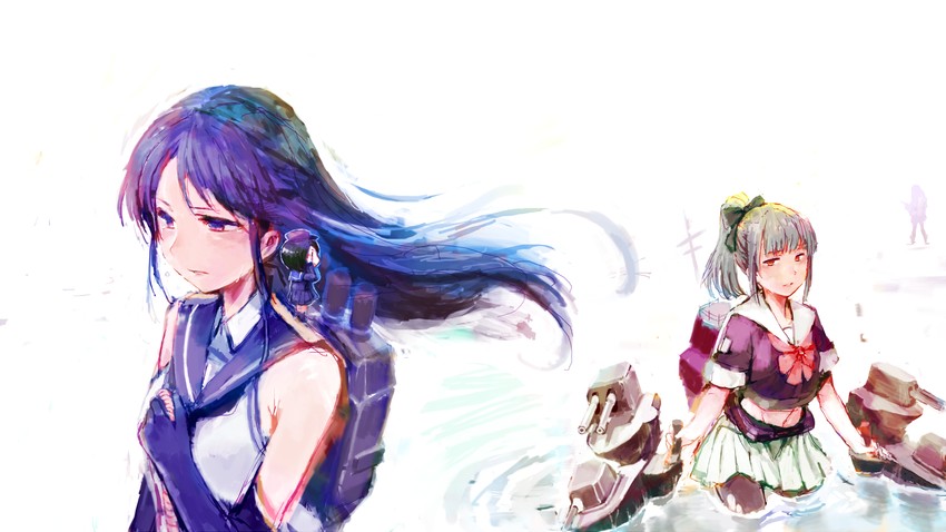 samidare, yuubari, and fairy (kantai collection) drawn by sowamame