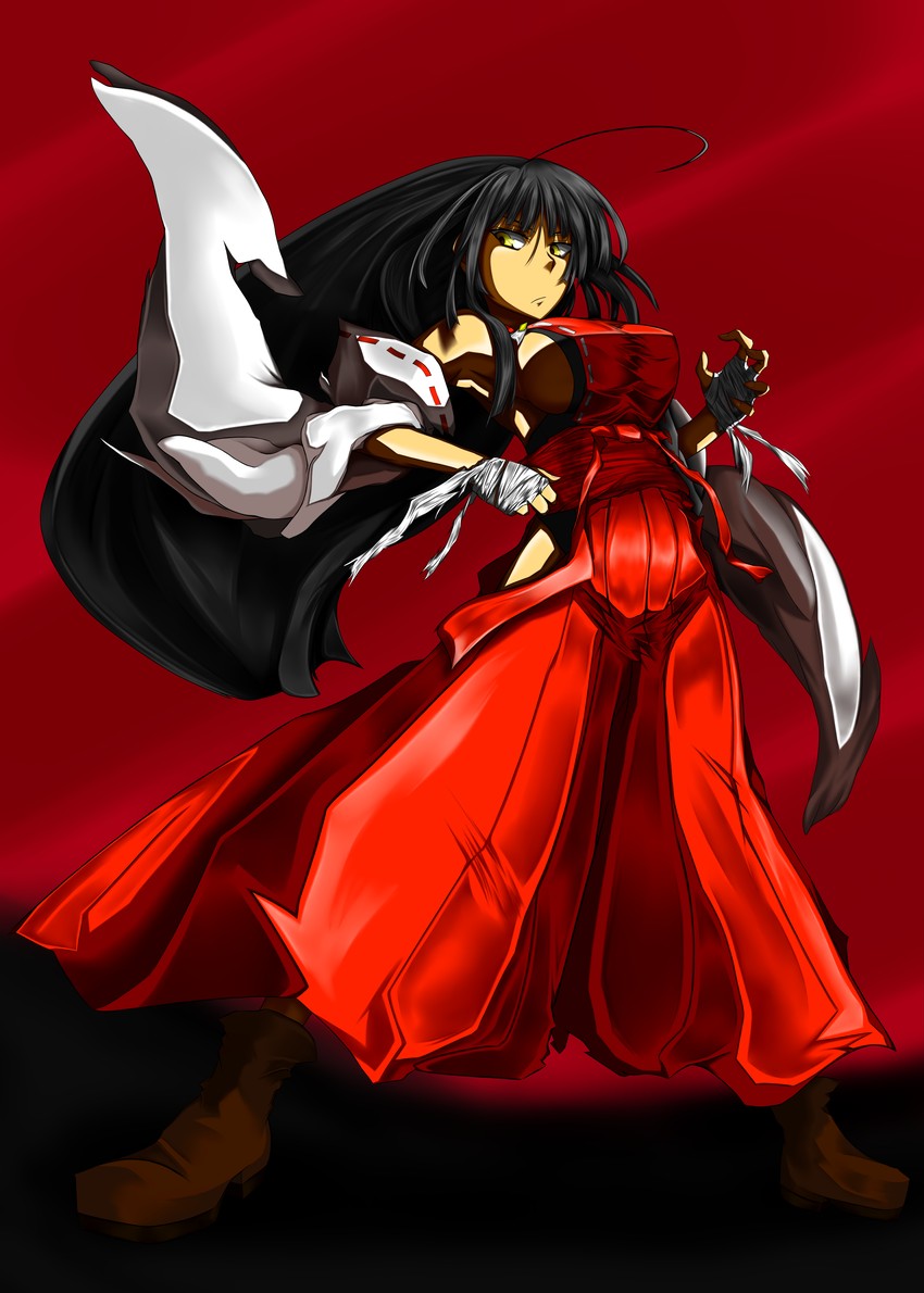 sendai hakurei no miko (original and 2 more) drawn by kamei_a