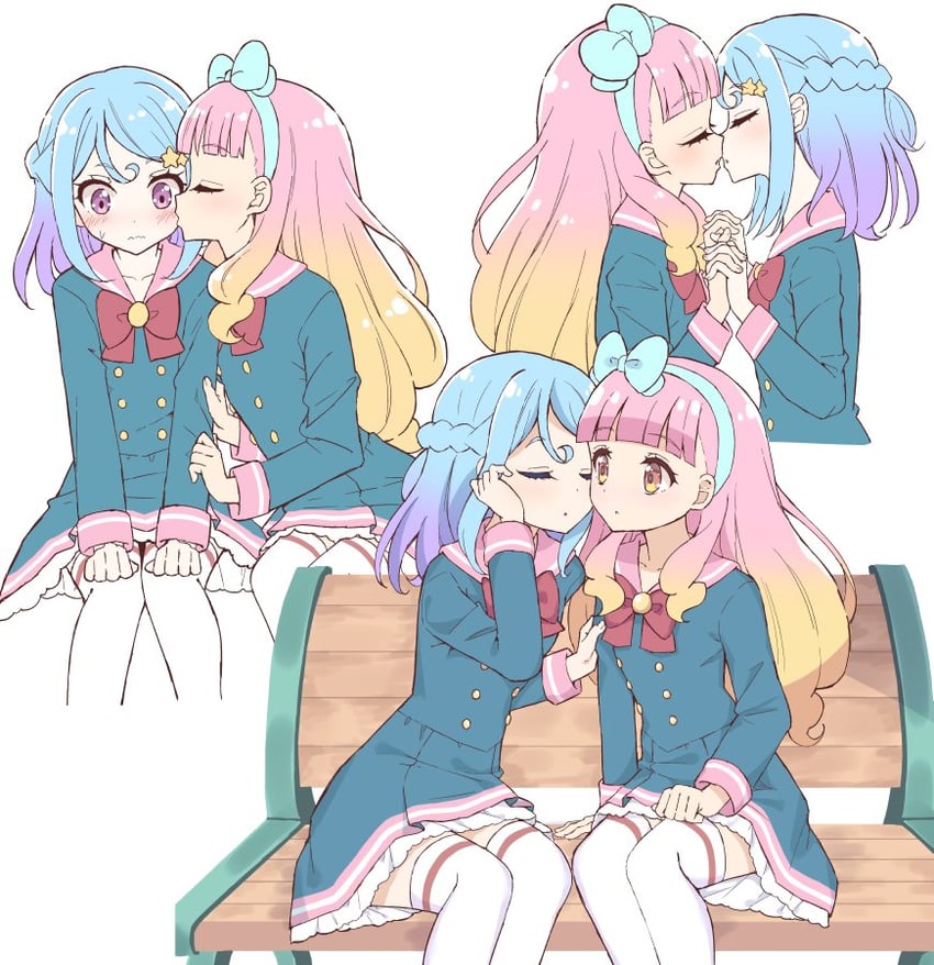 yuki aine and minato mio (aikatsu! and 1 more) drawn by maho_(waku6121112)
