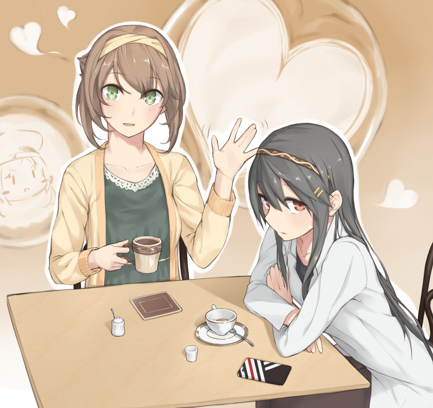 haruna, mutsu, and error musume (kantai collection) drawn by enosan