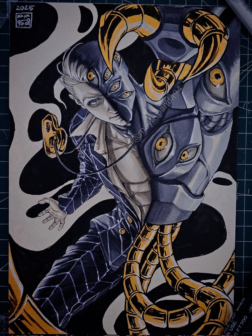 prosciutto and the grateful dead (jojo no kimyou na bouken and 1 more) drawn by maya_panda