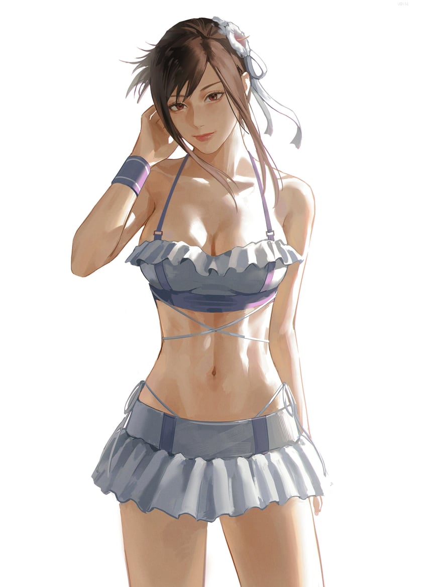tifa lockhart (final fantasy and 2 more) drawn by uqi32